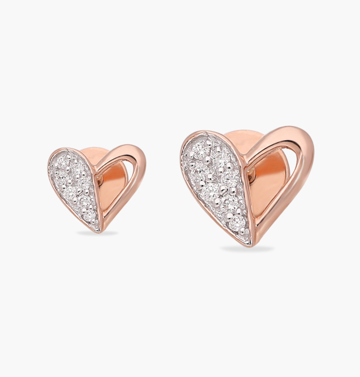 the preferential glittery heart earring